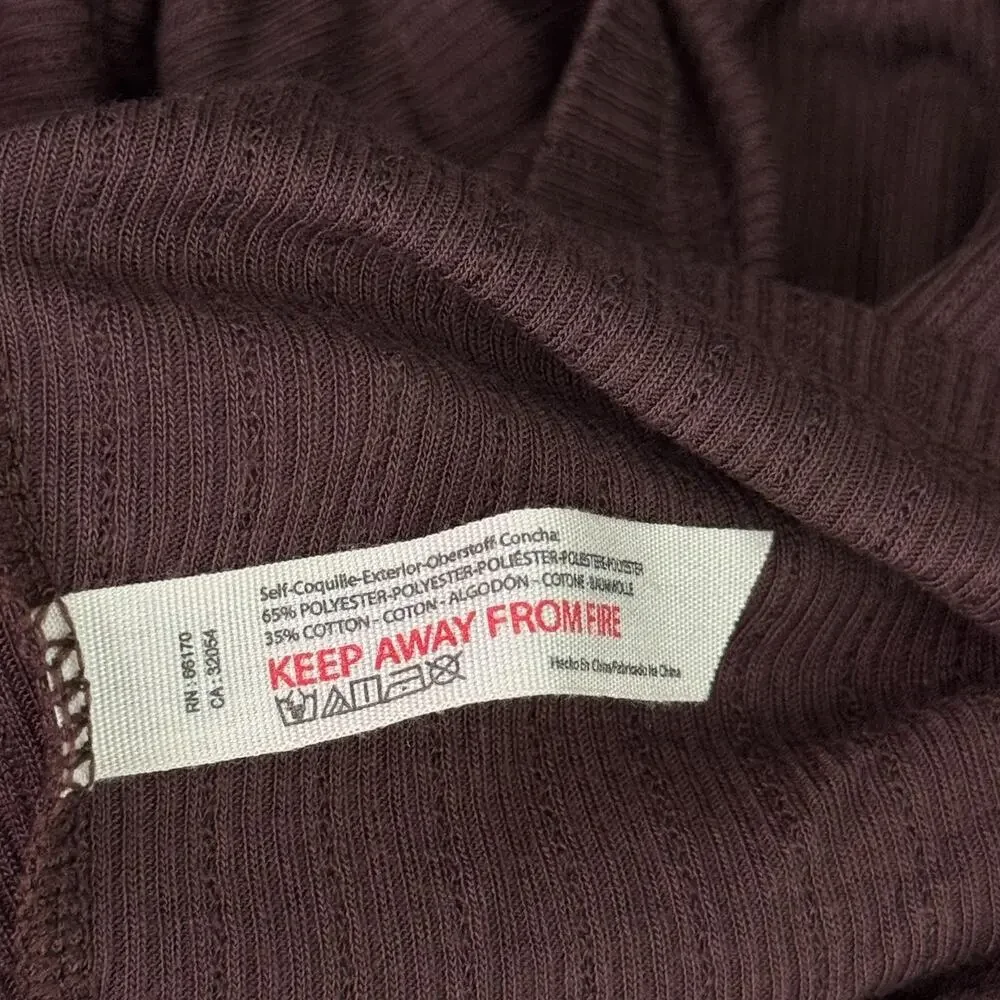 Free People Intimately Top Womens XL Only You Long Sleeve Lace Ribbed Layer NEW - Picture 6 of 9